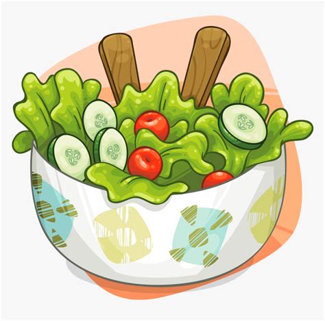 Salad , Png Download - Salad Bowl Transparent Salad Cartoon, Png Download - kindpng