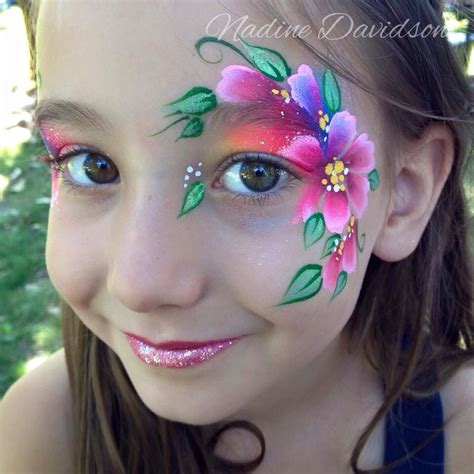 Bright Flower Eye Design | Face Painting | Flower Face Paint | Face painting flowers, Girl face ...