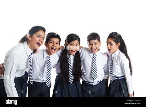 Indian school friends group standing hi-res stock photography and ...