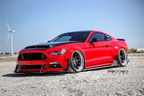 Proper Tuning Detected: Red Ford Mustang with Custom Body Kit — CARiD.com Gallery