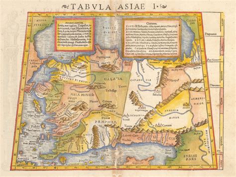 Antique Map of Anatolia By: Munster 1550 nwcartographic.com – New World Cartographic