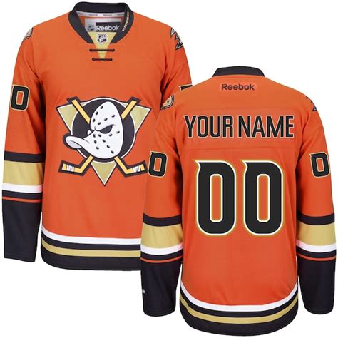 Men's Anaheim Ducks Reebok Orange Custom Alternate Premier Jersey ...