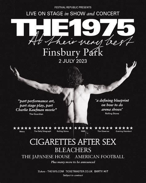 The 1975 announce massive summer 2023 London Finsbury Park show