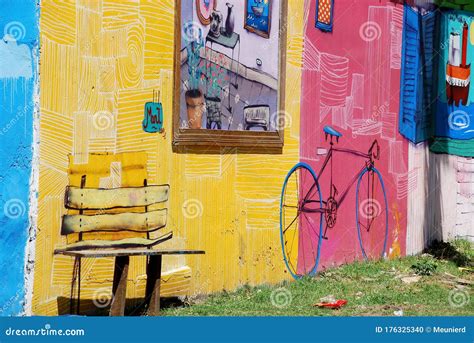 Street Art in La Boca Neighborhoods Masked Wedding Editorial Image - Image of dirty, aged: 176325340