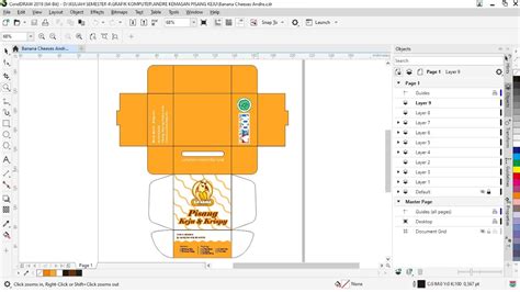 CARA DESAIN KEMASAN PRODUK PISANG KEJU MENGGUNAKAN COREL DRAW | 2021 - YouTube