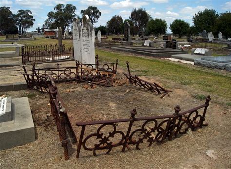 Greta Cemetery (2012). The final resting place of Ned Kelly's mother, Ellen Kelly (nee Quinn ...