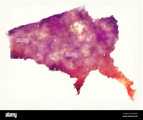 Tete province watercolor map of Mozambique Stock Photo - Alamy