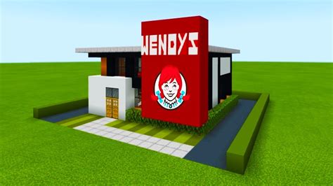 Minecraft Tutorial: How To Make A Wendys (Restaurant) "2019 City Tutorial" - YouTube