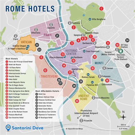 ROME HOTEL MAP - Best Areas, Neighborhoods, & Places to Stay