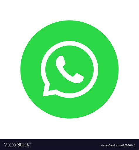 Whatsapp logo phone icon Royalty Free Vector Image