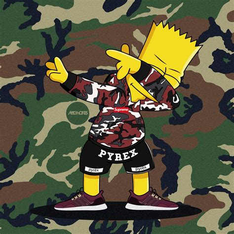 Bart Simpson Supreme - 1400x1400 Wallpaper - teahub.io