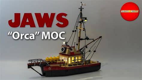 LEGO "Orca" MOC from JAWS / Der weiße Hai - with LED lights - Boat MOC - YouTube