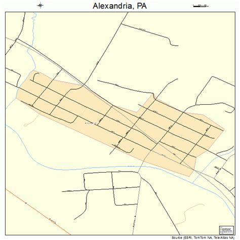 Alexandria Pennsylvania Street Map 4200756