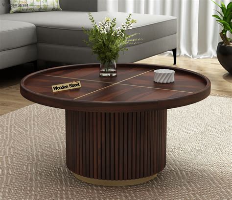 Buy Orwell Round Coffee Table (Walnut Finish) Online in India at Best ...