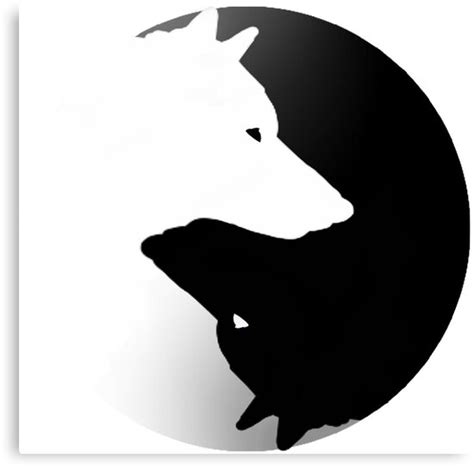 "Yin Yang Wolves" Canvas Print by CoondyCreations | Redbubble