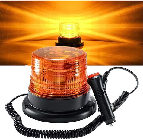 LED Emergency Warning Strobe Lights 360° Rotation Car Beacon Light 12v/24v Flashing Beacon With ...