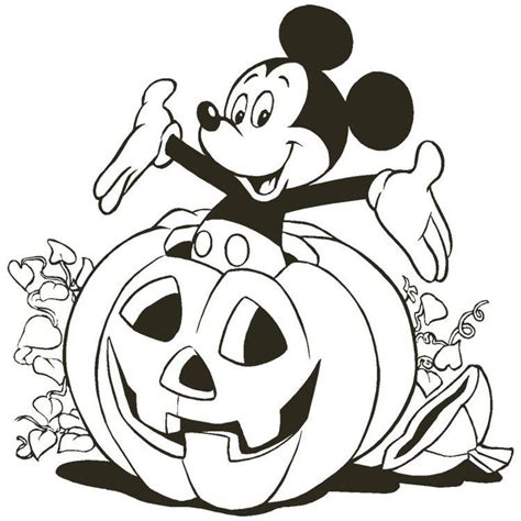 Mickey On Pumpkin Disney Halloween Coloring Pages | Free halloween coloring pages, Disney ...