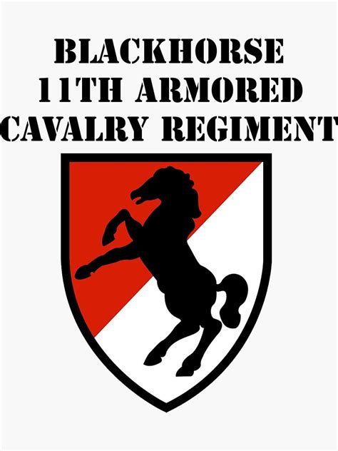 "BLACKHORSE 11TH ARMORED CAVALRY REGIMENT" Sticker by militarygifts | Redbubble