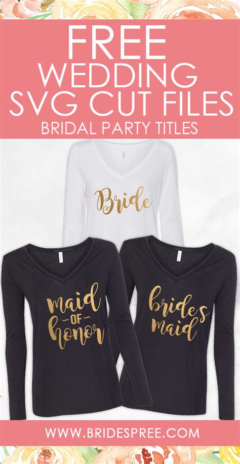 Bridal Party Titles Free Wedding SVG Files – Bridespree