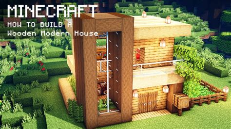 Minecraft: How To Build a Simple Wooden Modern House - YouTube