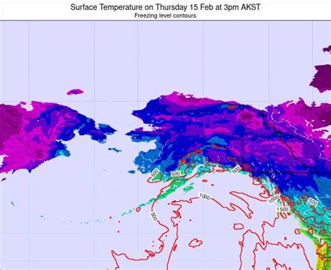 Alaska United States Surface Temperature on Tuesday 10 Aug at 10pm AKDT