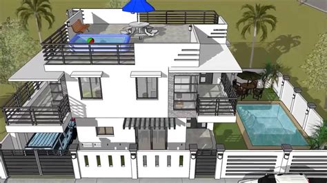 Modern 2 Storey House with Roofdeck & Swimming Pool - YouTube