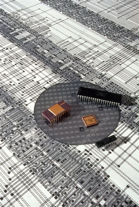 Integrated Circuit & Wafer - Stock Image - C004/9064 - Science Photo ...