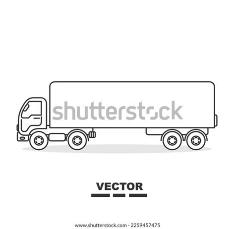 Vector Truck Line Art Style Stock Vector (Royalty Free) 2259457475 ...