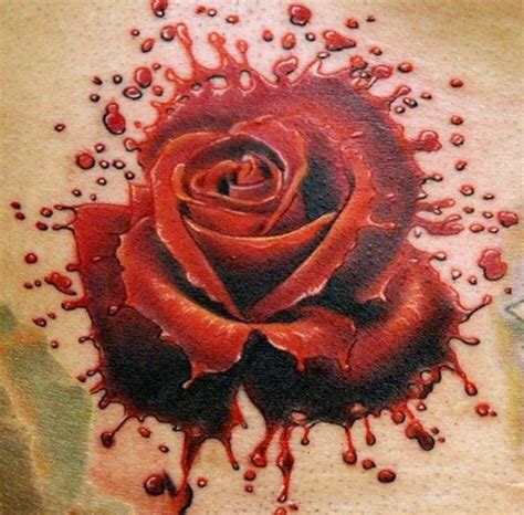 Bloody rose tattoo by Phil Garcia | #%ԵɑԵԵօօՏ%# | Pinterest | Rose tattoos, Tattoo and Body art