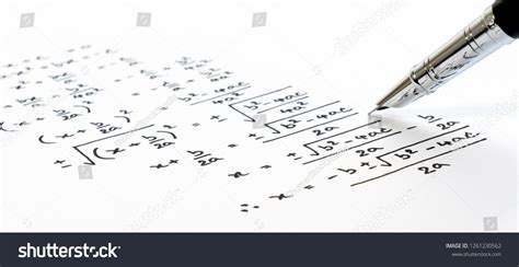 Handwriting Mathematics Quadratic Equation Formula On Stock Photo 1261230562 | Shutterstock