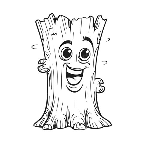 Cute Cartoon Tree Coloring Page Outline Sketch Drawing Vector Simple | The Best Porn Website