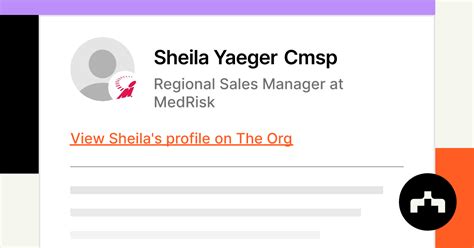 Sheila Yaeger Cmsp - Regional Sales Manager at MedRisk | The Org