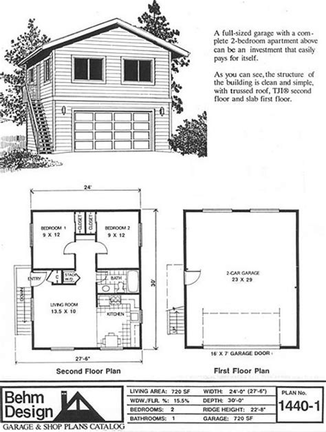 Extended 2 Car, Two Story Garage Plan w/ Apartment Option | Garage house plans, Garage apartment ...