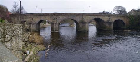 Wetherby Bridge (Over River Wharfe) with Attached War Memorial, Wetherby, Leeds