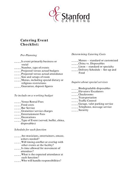 Catering Planning Template, Web Operational Plan Appendix Download Templates Executive Summary ...