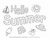 Coloring Summer Pages Print Sketch Page sketch template