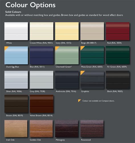 roller-door-colour-options - East Anglia Garage Doors Ltd.