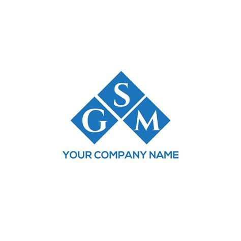 GSM letter logo design on white background. GSM creative initials ...