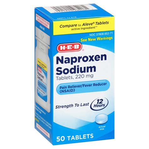 H-E-B Naproxen Sodium 220 mg Tablets - Shop Pain Relievers at H-E-B