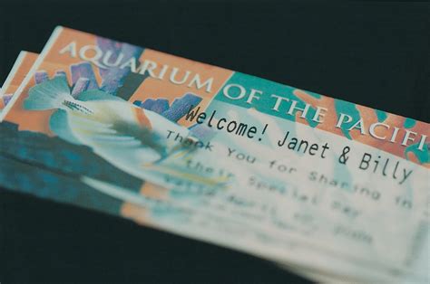 Aquarium Wedding Tickets