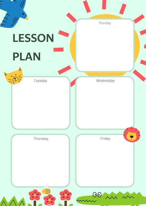 Free Printable Lesson Plan Templates [PDF, Word] Preschool,, 59% OFF