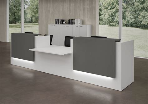 Double Split Reception Desk | Modern office reception, Office reception table design, Office ...