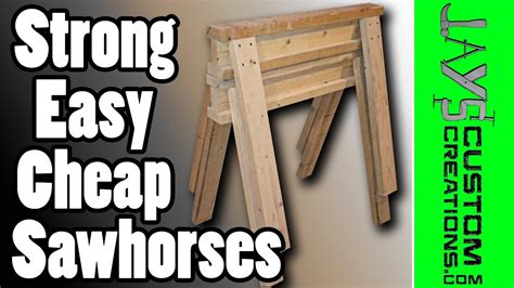 Strong, Cheap, Stackable Sawhorses - 090 - YouTube