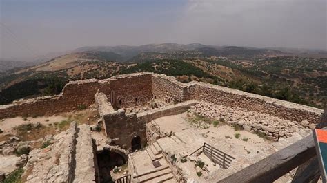 Ajloun Castle, Islamic Military Architecture, Jordan Stock Photo ...