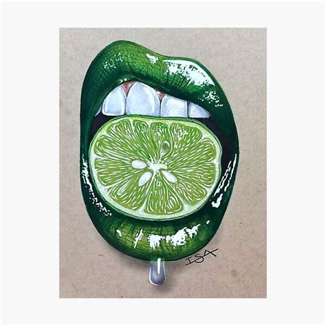 "lime lips" Photographic Print for Sale by isabelladrawsss | Redbubble