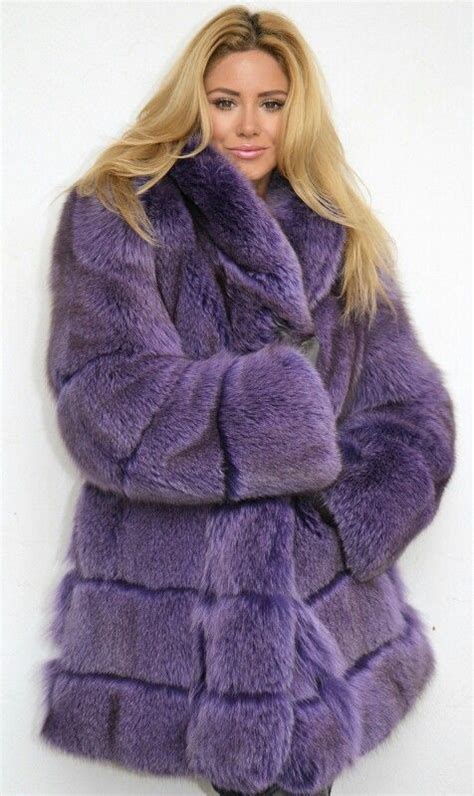 Pretty Purple Fox | Fur fashion, Coat, Fashion