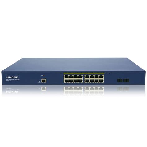 16-Port Gigabit Managed Layer 2 PoE+ Switch with 2 SFP Slots ...