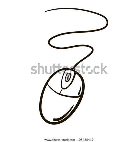 Computer Mouse Childrens Sketch Stock Vector (Royalty Free) 108486419 | Shutterstock