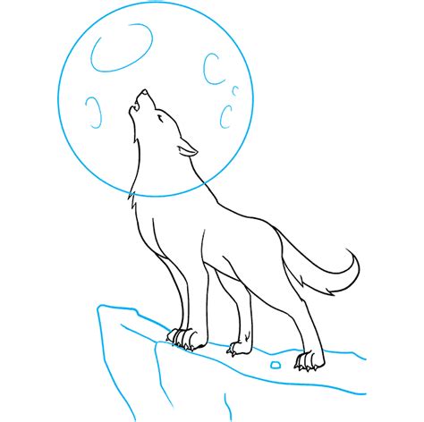 How to Draw a Wolf Howling - Really Easy Drawing Tutorial