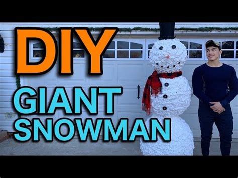 (53) DIY 7FT GIANT SNOWMAN! - YouTube | Diy snowman decorations, Snowman outdoor decorations ...